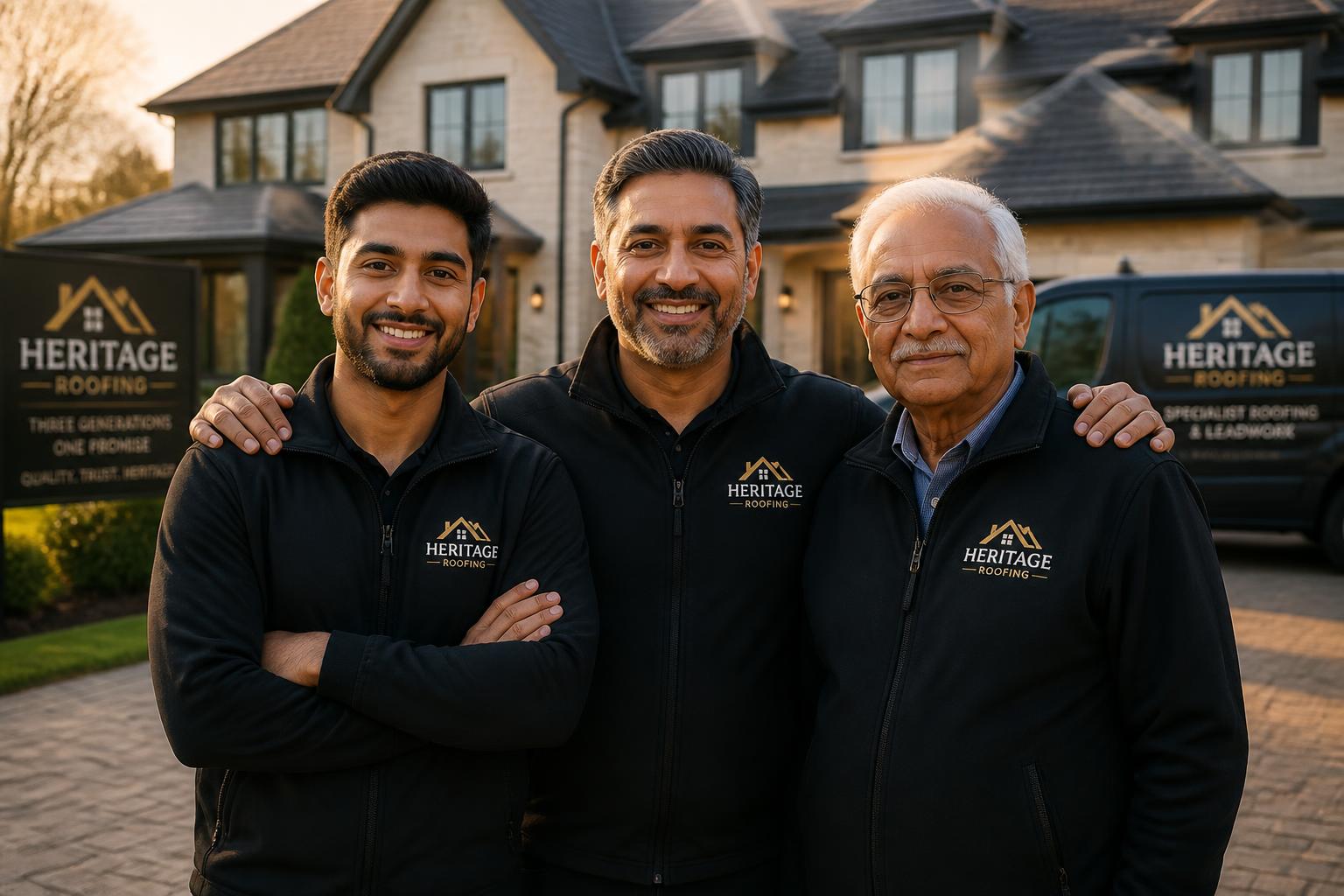 Three generations of the Heritage Roofing family